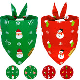 Raisingwell Christmas dog bandanas snowman pattern for festive holiday photos.