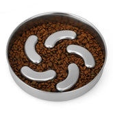 Ralory slow feeder bowl stainless steel showing interior path for slower meals