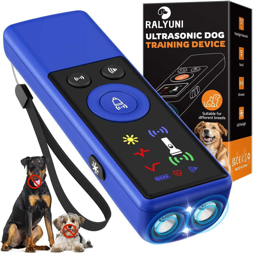 RALYUNI Ultrasonic Bark Deterrent front view for discreet outdoor training