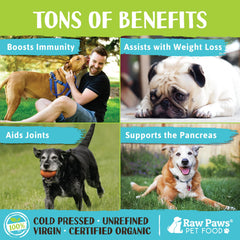 Raw Paws coconut oil applied to fur for skin itch relief and shine.
