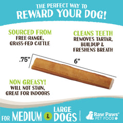Raw Paws free-range cows bully sticks with natural flavor