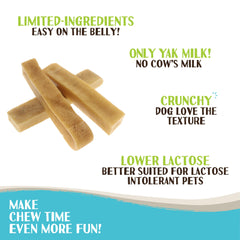 Raw Paws Himalayan Yak Chews close-up texture shows hard cheese surface.