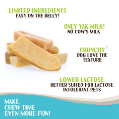 Raw Paws Himalayan Yak Chews for small dogs as a natural, single-ingredient treat.