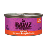Rawz chicken-pumpkin wet food can with grain-free real meat for cats