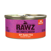 Rawz Rabbit Pate can front with real meat first ingredient for protein-rich nutrition.