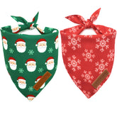 Bandanas navidad de Realeaf, dos paquetes para perros, estilo festivo y duradero.