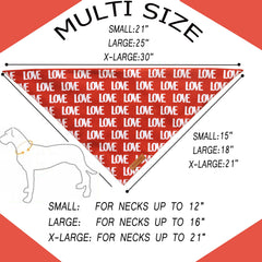 Bandanas Realeaf para perros, diseño Día de San Valentín con corazones; ideal para sesiones de fotos.