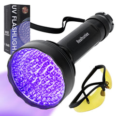 Realhunlee UV flashlight ultra-bright 395nm reveals hidden stains clearly