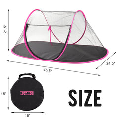 Realife cat tent rose red mosquito protection with breathable mesh