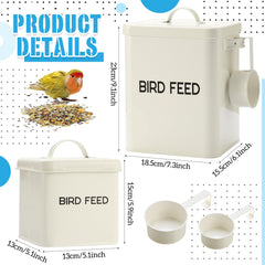 Reallnaive small bird-seed container with lid for treats, compact storage.