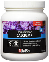Red Sea Reef Foundation A powder bottle closeup demonstrates easy-to-use reef supplementation.