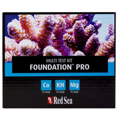 Red Sea Reef Foundation Pro magnesium test supports coral health with balanced levels.