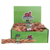 Redbarn braided bully sticks 12-inch pack 25 front view: long-lasting chew for dogs.