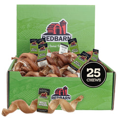 Redbarn Bully Springs pack25 main view, bulk long-lasting dog chew.