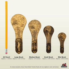Redbarn Chew-A-Bulls small brush USA-made label signals quality and safety standards.