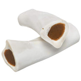 Redbarn filled dog bones with peanut butter filling for a tasty, long-lasting chew.