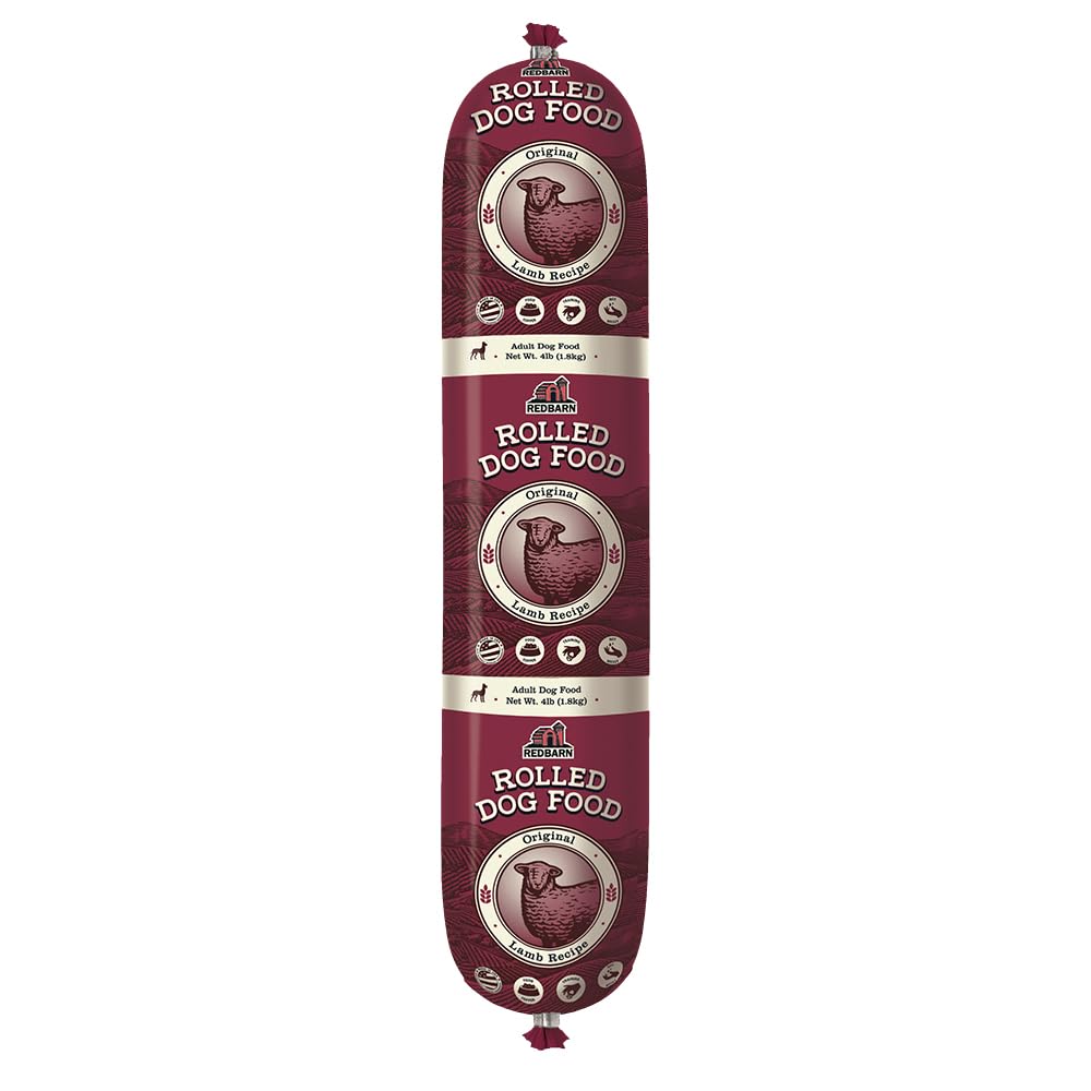 Redbarn Lamb Roll for Dogs served as a protein-rich meal option