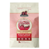 Redbarn land recipe bag front featuring beef kibble for balanced daily meals