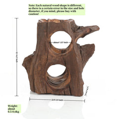 Redfeiyang amphibious driftwood decor doubles as versatile hideouts for aquatic pets.