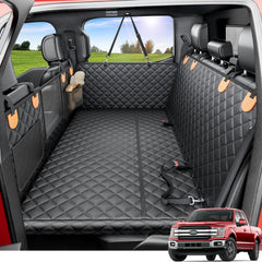 REEVAA dog truck seat cover XL size offers roomy space for large dogs on long trips.