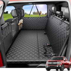 REEVAA XL dog hammock seat cover protects backseat while large dogs stretch out.