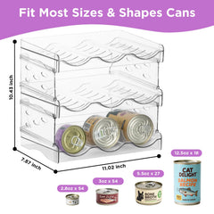 REFLYING Cat Food Organizer transparent walls reveal contents at a glance.