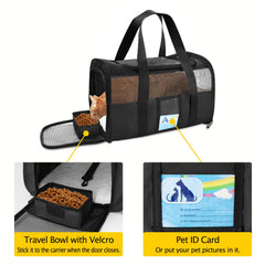 Refrze pet carrier oxford-cloth durability stands up to daily travel