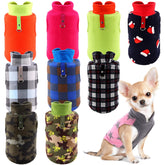 Reginary 10-pack small dog sweaters package view with plaid and solid styles for warm winter outings