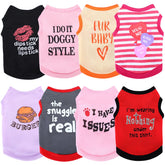 Reginary 8-pieces dog shirts patterns showcase cute printed designs for seasonal style
