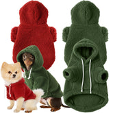 Reginary two-piece fuzzy dog hoodies front view shows cozy warmth for cold walks