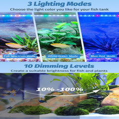 REIRQIE submersible aquarium light full-spectrum illumination for vibrant fish and plants