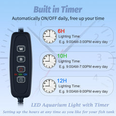 REIRQIE submersible aquarium light timer and dimming for customized cycles