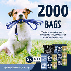 Reli dog poop bags five large rolls in a dispenser box for easy storage