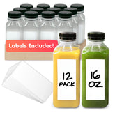 Reli 16oz square bottles with caps for secure on-the-go beverages