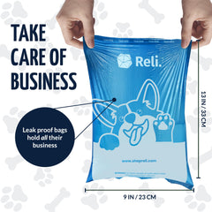 Reli unscented oxobiodegradable bags ready for odor-free, reliable disposal during outings
