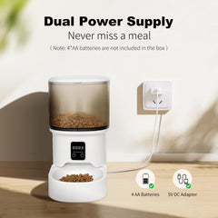 Relihom cat feeder timer programming interface displaying meal scheduling options