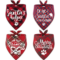 Remifa dog bandanas Merry Christmas front shows festive slogan for holiday photos