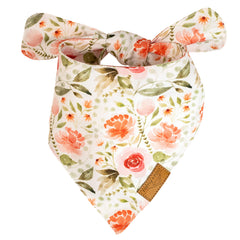 Remyroo floral pattern bandana close-up showing durable polyester fabric.