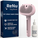 ReNu Dog Brush Fresh Fur Shower Brush pink handle for easy bath-time grooming