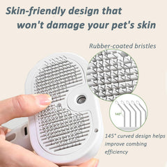 ReNu Dog Brush Fresh Fur Shower Brush self-cleaning button ejects hair quickly.