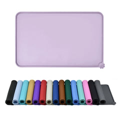 Reopet waterproof pet feeding mat with high edges preventing spills during mealtime