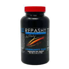 Repashy Community Plus 6 oz jar, gel-based nutrition for omnivorous freshwater fish.