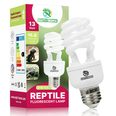 REPTI HOME UVB Reptile Light close-up showing UVB output for calcium absorption