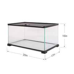 REPTI ZOO 10-gallon glass terrarium top view showing interior space