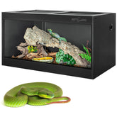 REPTI ZOO 120 gallon PVC tank front view shows durable insulation for stable temps