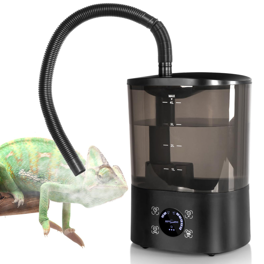 REPTI ZOO 4L fogger mister digital display for quick, precise humidity control.