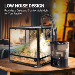 REPTI ZOO 4L fogger includes hollow lid refill to maintain continuous humidity levels.