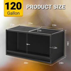 REPTI ZOO 50 gallon wooden tank top ventilation mesh for airflow and UVB