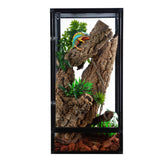 REPTI ZOO front-opening chameleon cage with lock for secure feeding and cleaning.
