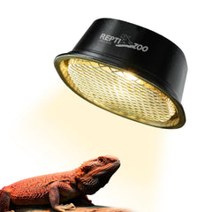 REPTI ZOO G9 heat bulb 50W emitting warm light for basking and comfort.